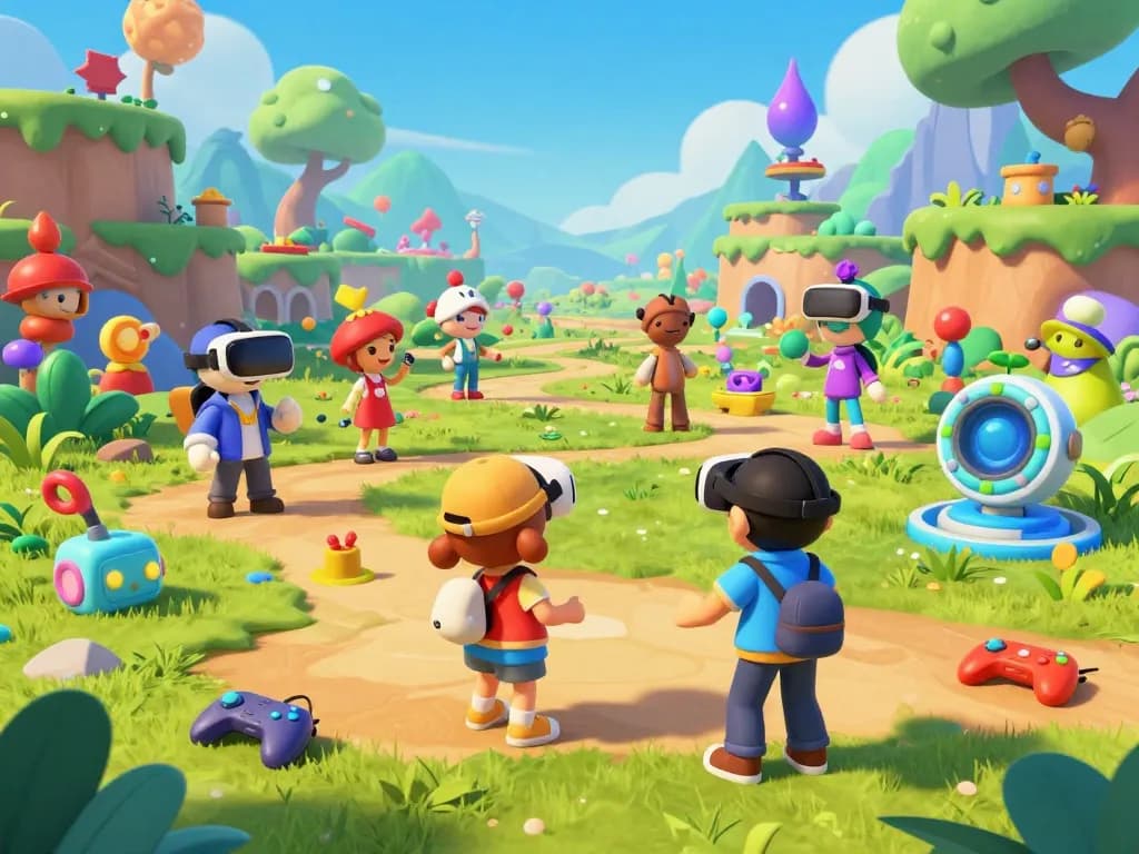 Exciting scene showcasing animated characters in interactive porn games exploring vibrant fantasy worlds.