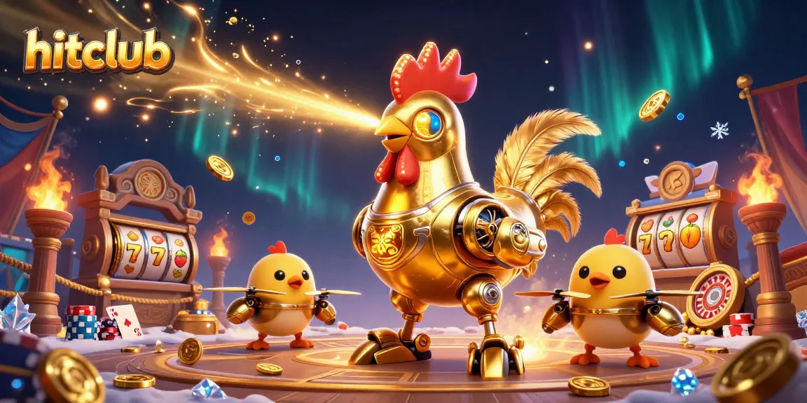 Engage in thrilling gaming adventures at hitclub with futuristic characters in a vibrant casino scene.