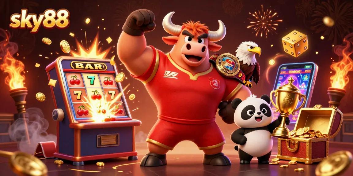 Experience sky88's vibrant atmosphere with a jackpot explosion and exciting gaming elements!