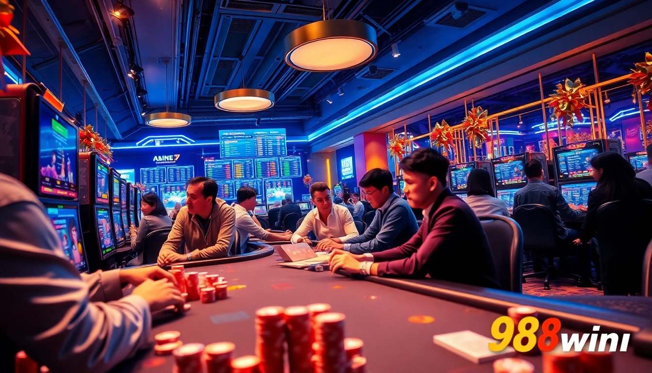 Exciting online gaming scene at 98 win casino platform with players engaging in betting games.