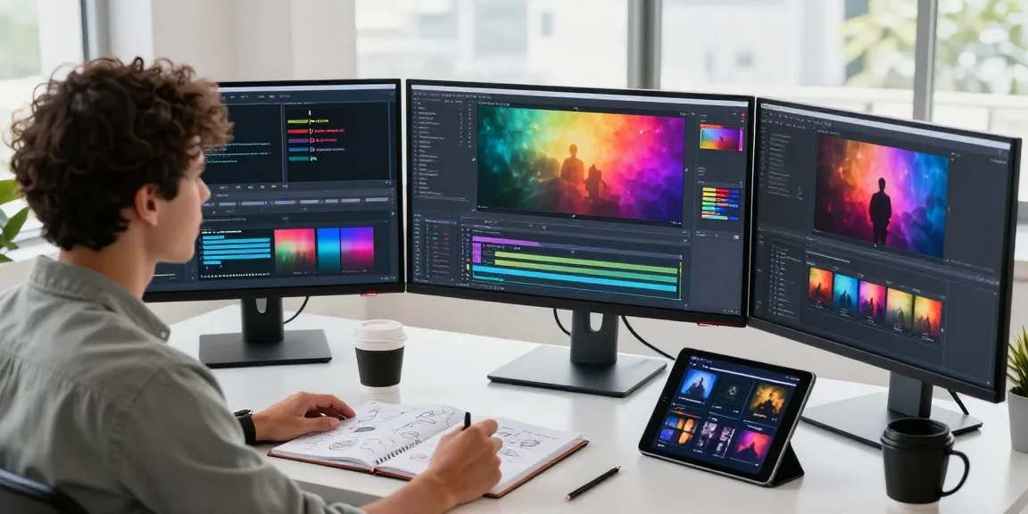 Converting video to prompt using AI technology in a creative workspace.