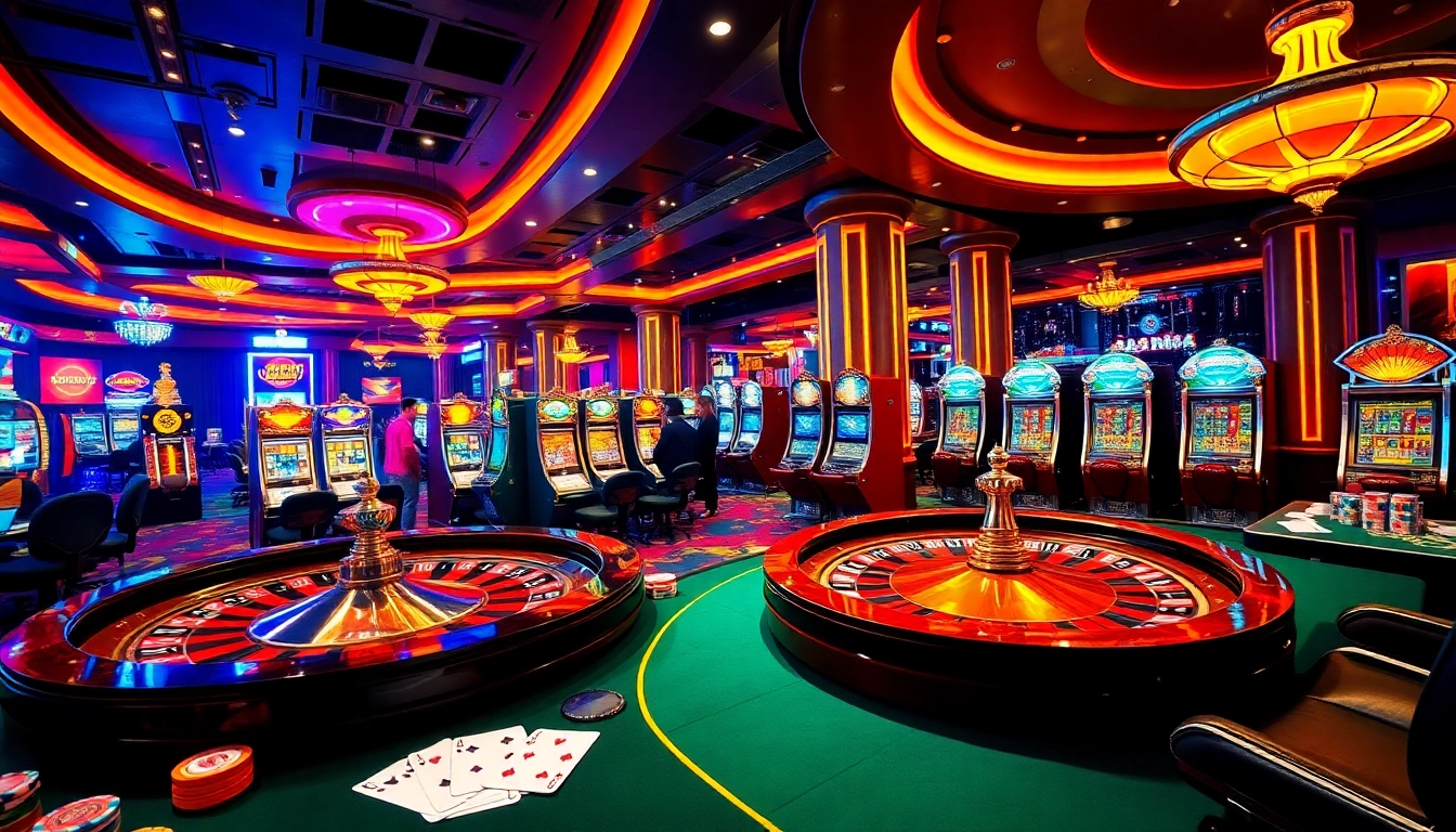 Experience the excitement of https://jun88.now/ with vibrant casino visuals showcasing roulette, poker, and slot games.