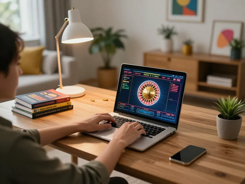 Engaging in online roulette gameplay through https://789win2.us.com/ while showcasing cozy home atmosphere