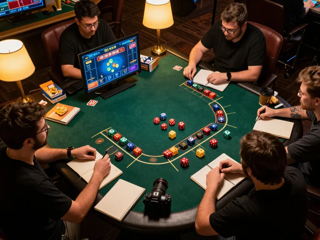 Tài xỉu online gaming session with players betting on virtual dice rolls in a lively atmosphere