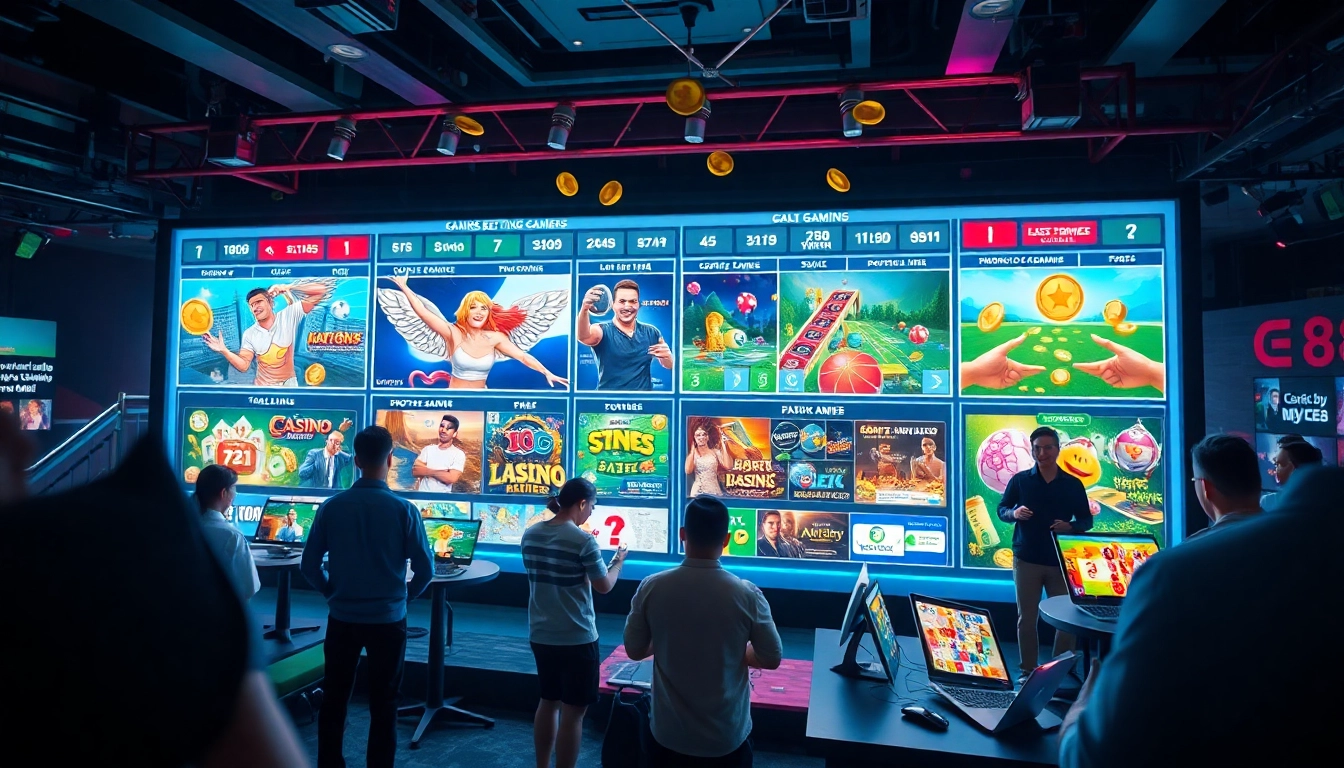 Link ee88 showcasing a vibrant online gaming platform with engaging graphics and enthusiastic players.