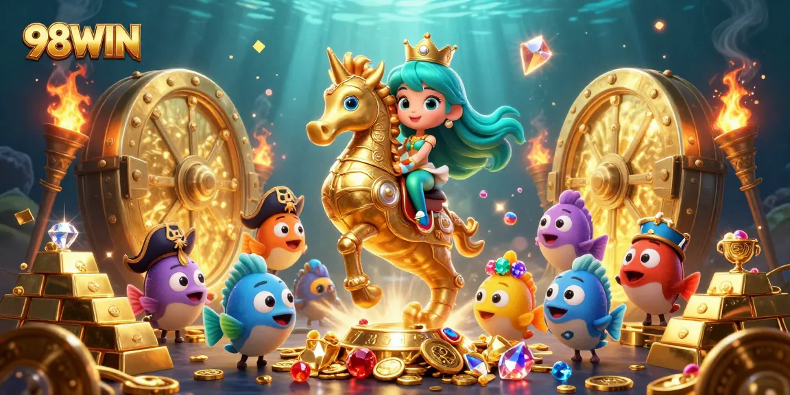 Engage in the exhilarating world of 98WIN with a vibrant 3D underwater casino adventure featuring a mermaid princess.