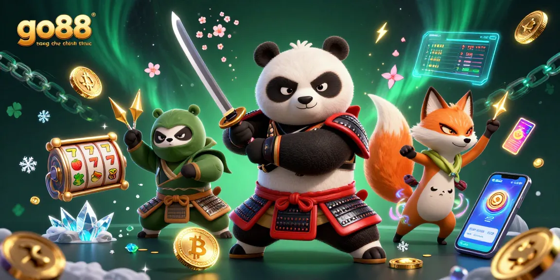 Experience exciting gameplay with go88 trang chu chinh thuc featuring samurai panda and crypto elements.