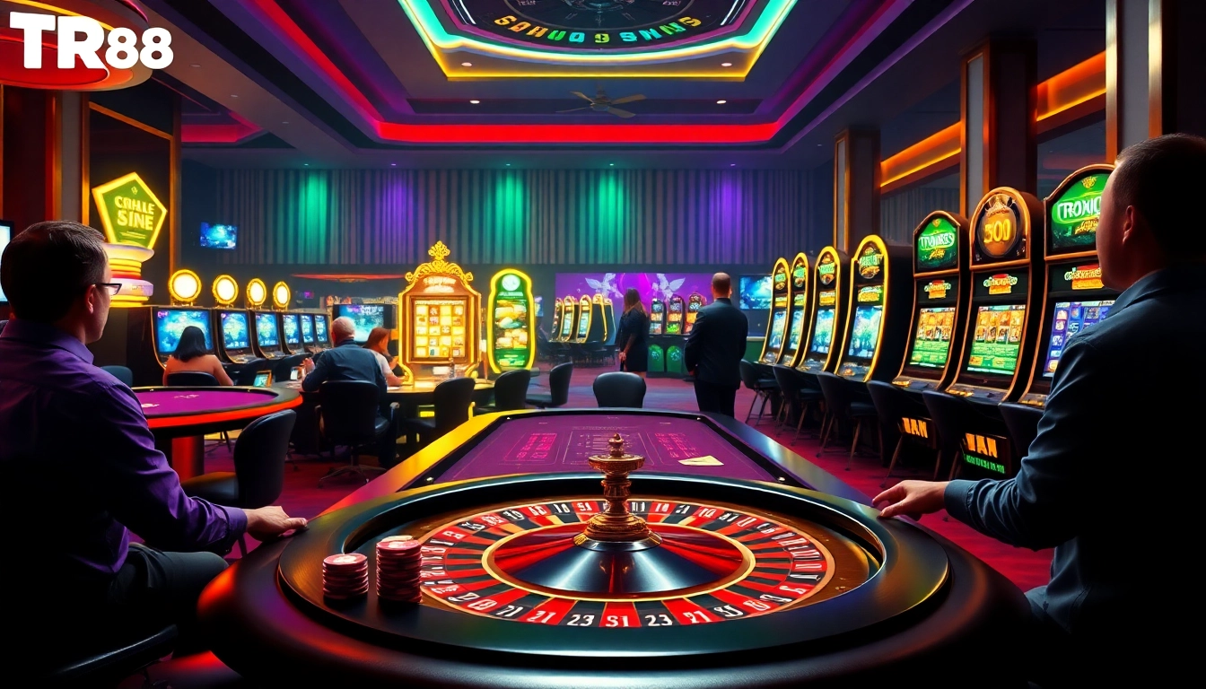 Experience the excitement of TR88 with vibrant casino games and engaging players.