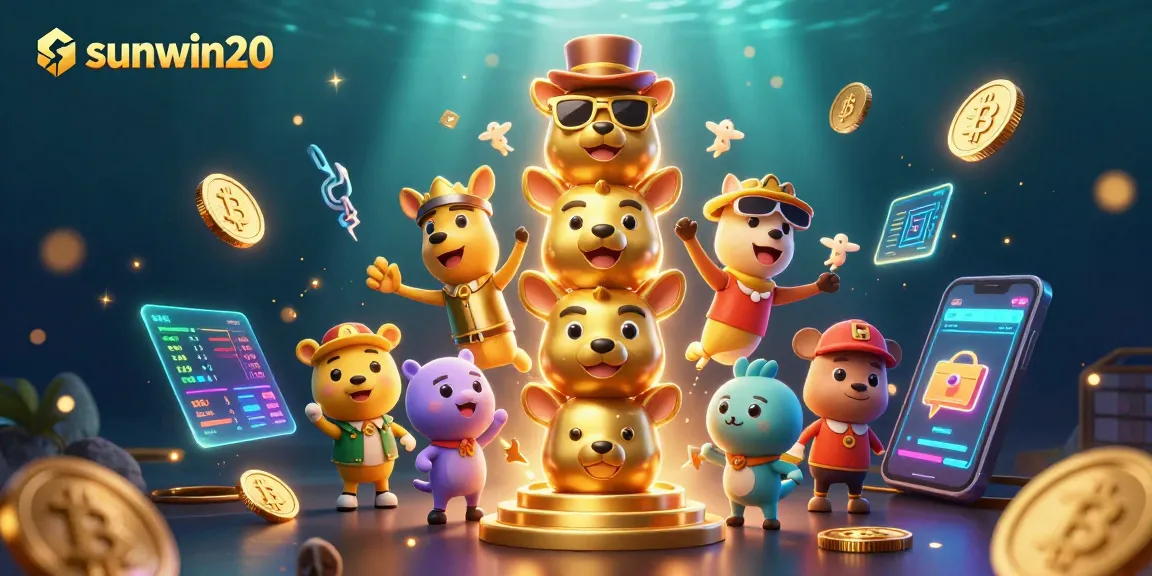Engage with thrilling sunwin20 casino action featuring vibrant crypto elements and a captivating totem pole.