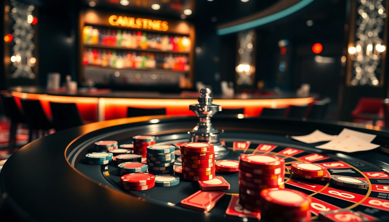 Experience the thrill of RR88 with vibrant casino games at an elegant roulette table.