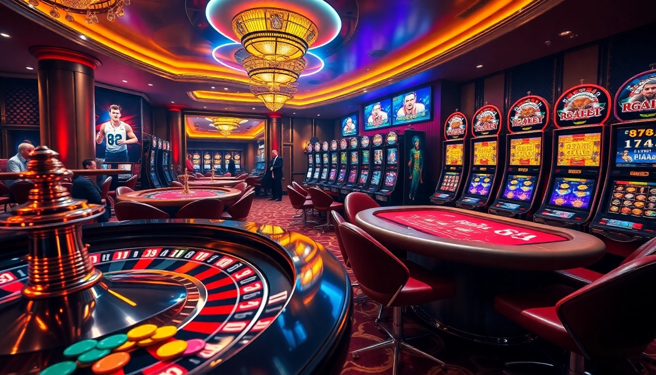 Players engage in thrilling games at 65A, showcasing vibrant slots and roulette excitement.