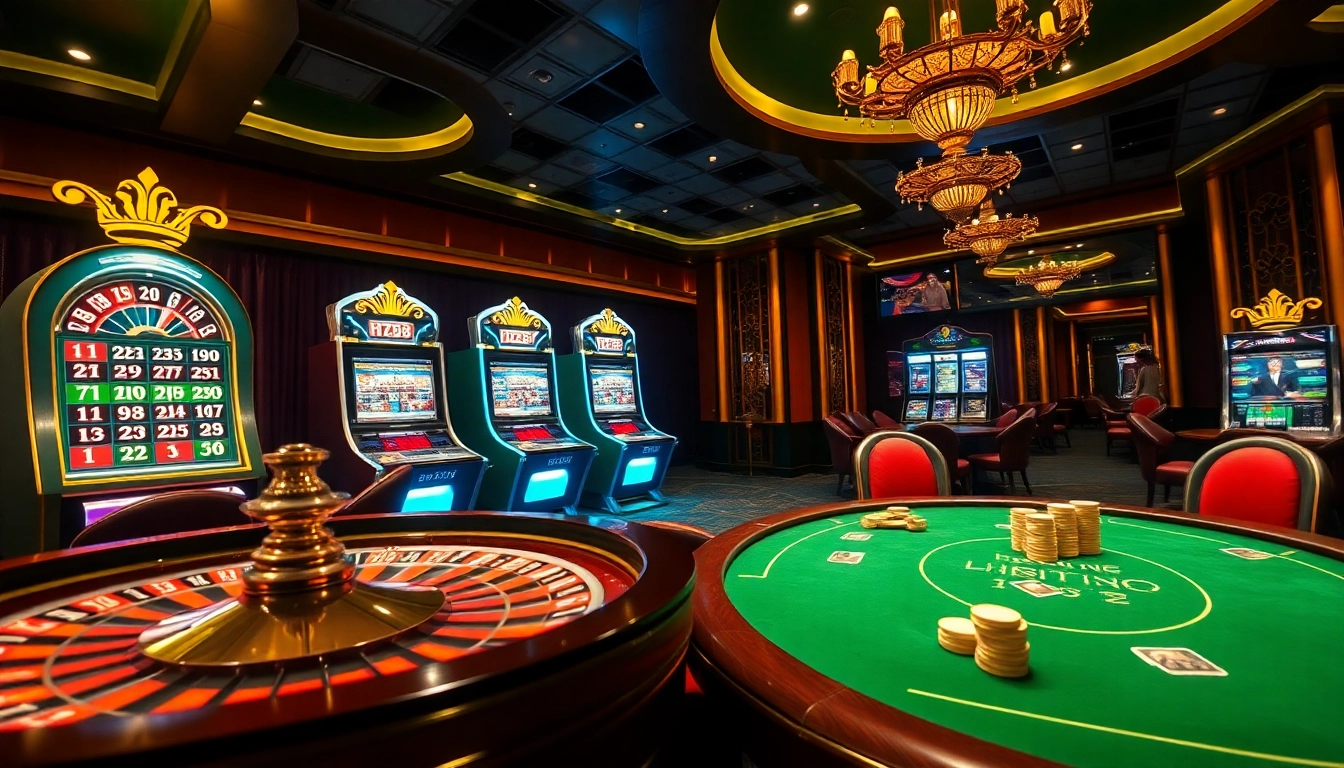 HZ88 engaging player at an exciting online casino table with roulette and poker action.