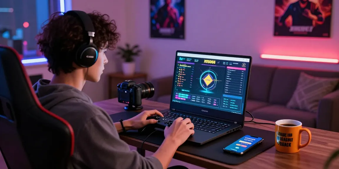 XOSO66 user engaging with betting platform in a vibrant gaming setup.
