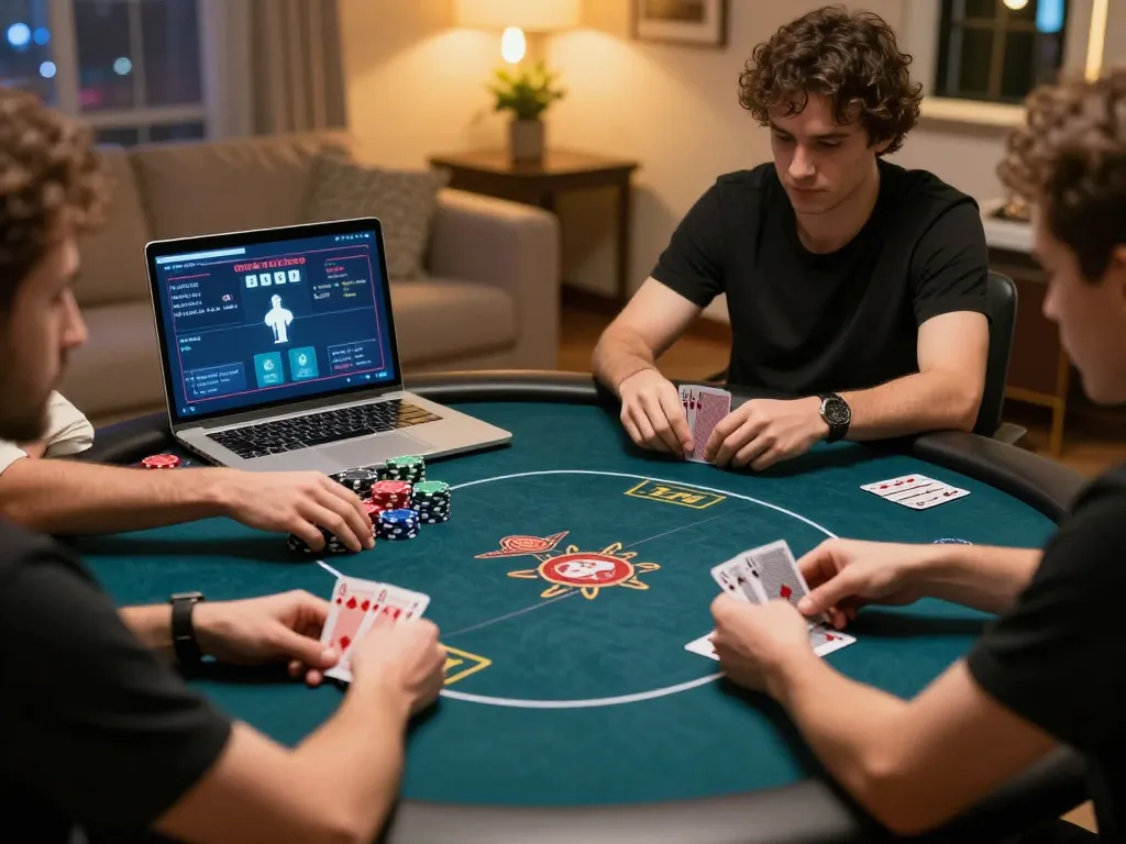 Players engage in a thrilling online poker game at 13Win, showcasing strategic gameplay and social interaction.