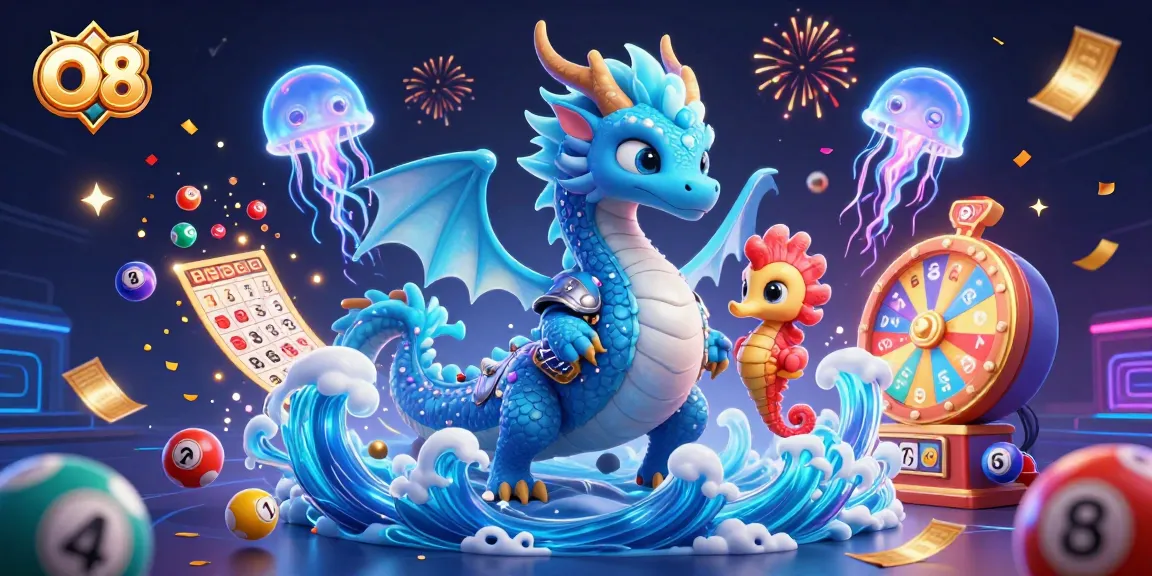 Engage with O8's thrilling gaming experience illustrated by a vibrant underwater scene filled with excitement.