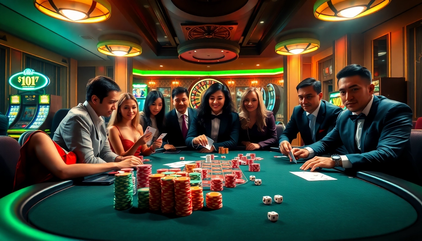 High-stakes poker action at a luxurious casino featuring NOHU90 COM elements.