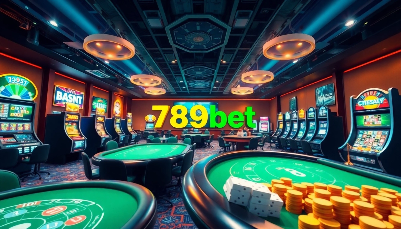 Exciting online gambling scene at 789bet featuring poker, slots, and live dealers.