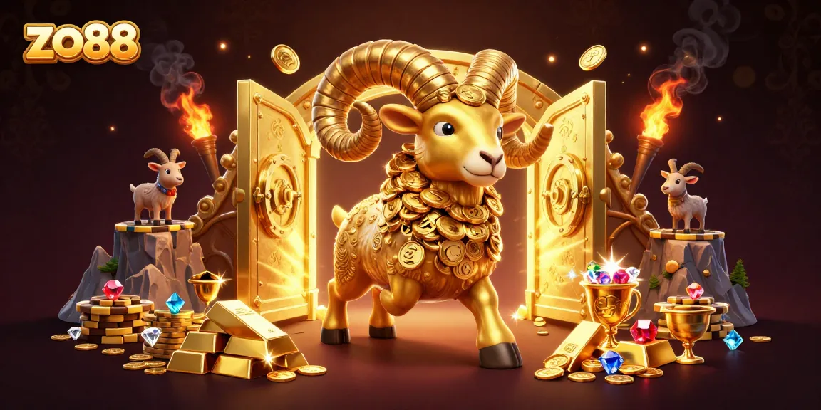 Experience excitement as the golden ram represents the zo88 casino adventure with treasures galore.