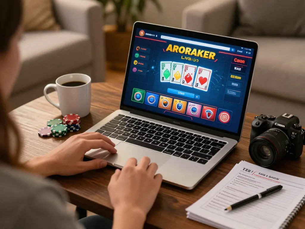 Engaged player strategizing with g28 bookmaker on laptop during a live dealer game