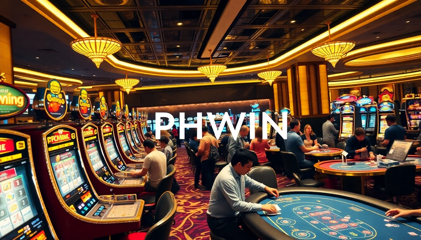 Experience the excitement of gaming at PHWIN, where players engage with diverse casino games.