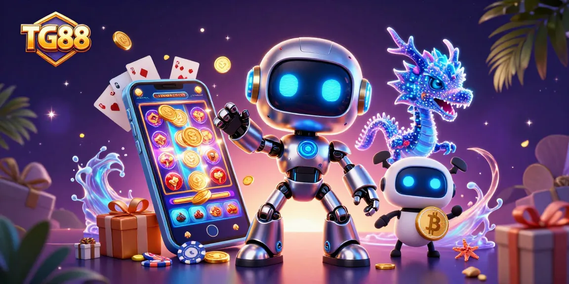 Spin slots and win big with TG88, capturing the thrill of a vibrant casino experience.