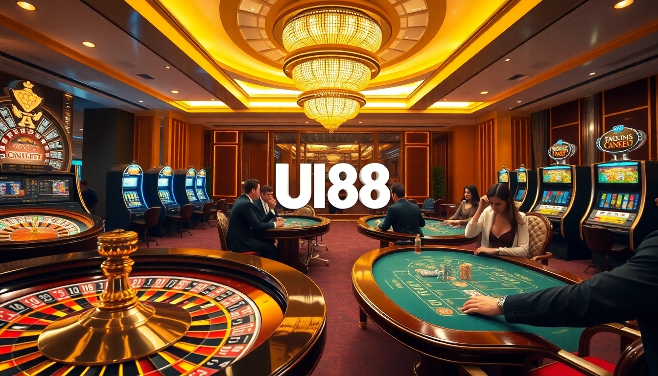 Players enjoying dynamic casino games at UU88 in a luxurious setting.