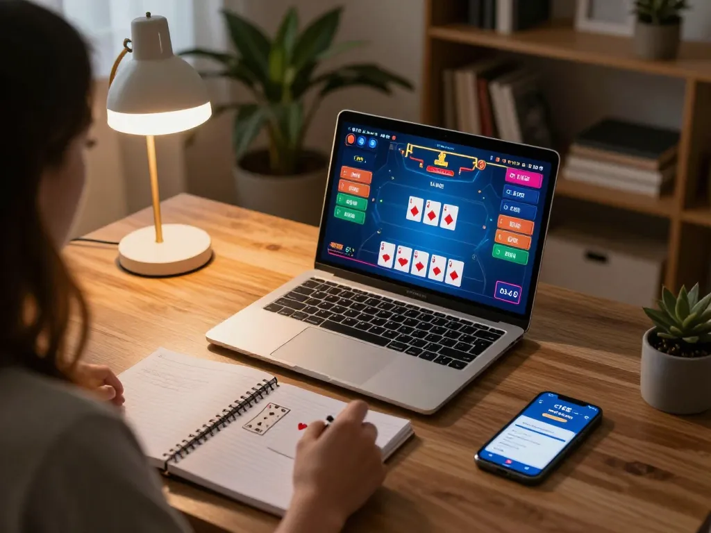 Engaging in online poker strategies on c168 com with sophisticated home setup and gaming visuals