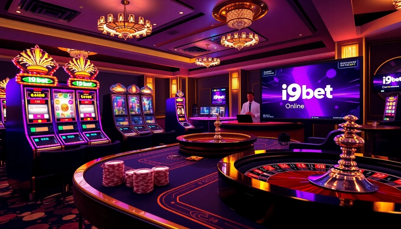 Experience thrilling i9bet gameplay with luxurious casino tables and vibrant slot machines