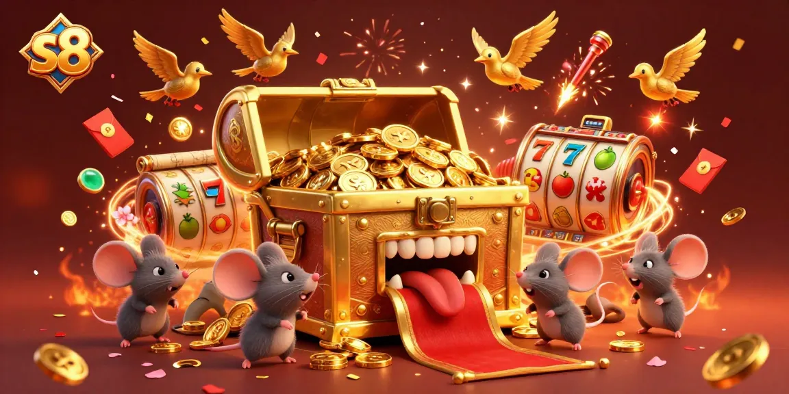 Experience thrilling jackpots and treasure at s8, with dynamic 3D casino elements capturing the excitement of gaming.