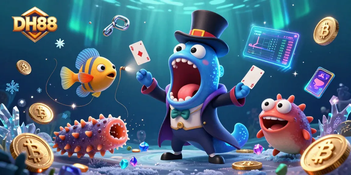 Experience thrilling moments with DH88 in a vibrant 3D underwater casino world filled with magical action.