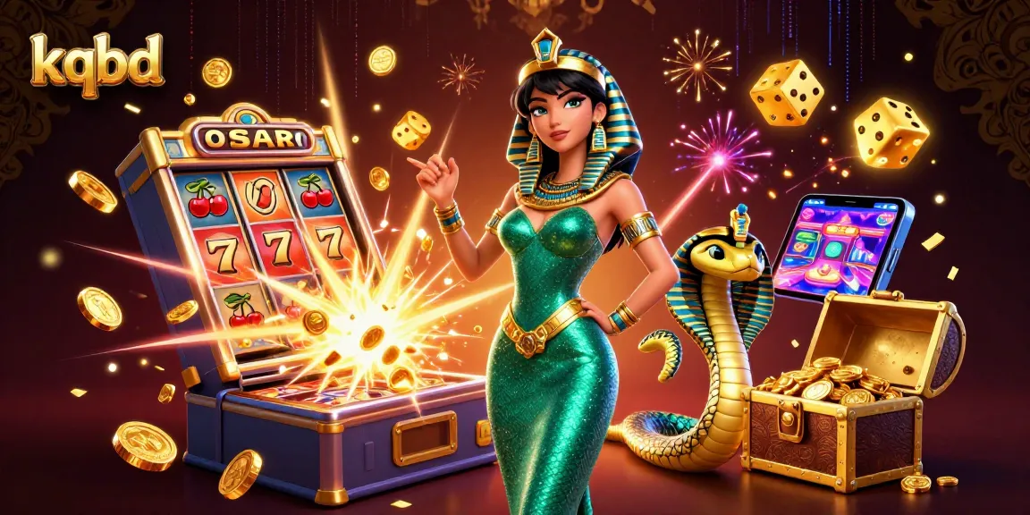 Win big with kqbd results; a captivating casino scene with slot machines, golden elements, and vivid illustrations.