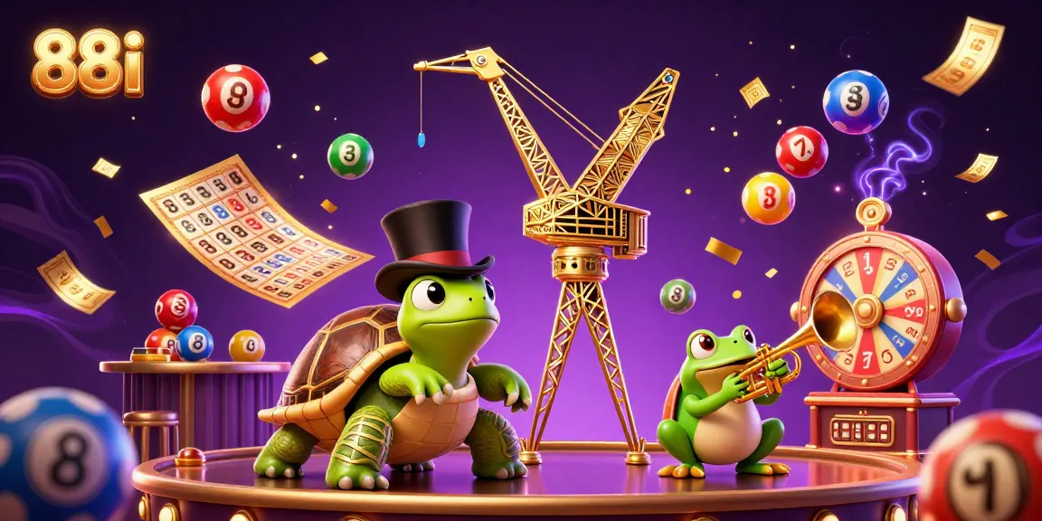 Engage with exciting games at 88i, featuring dynamic lottery balls, a vibrant prize wheel, and festive gold tickets.
