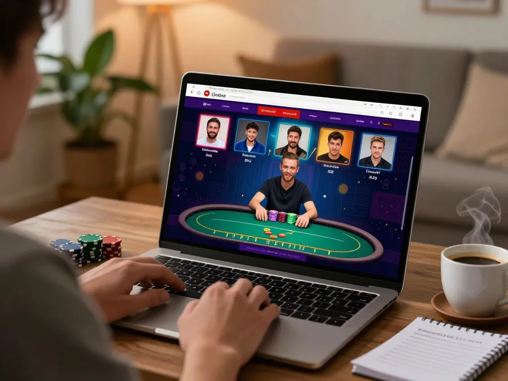 Player immerses in thrilling LV88 online gaming experience on a cozy laptop setup