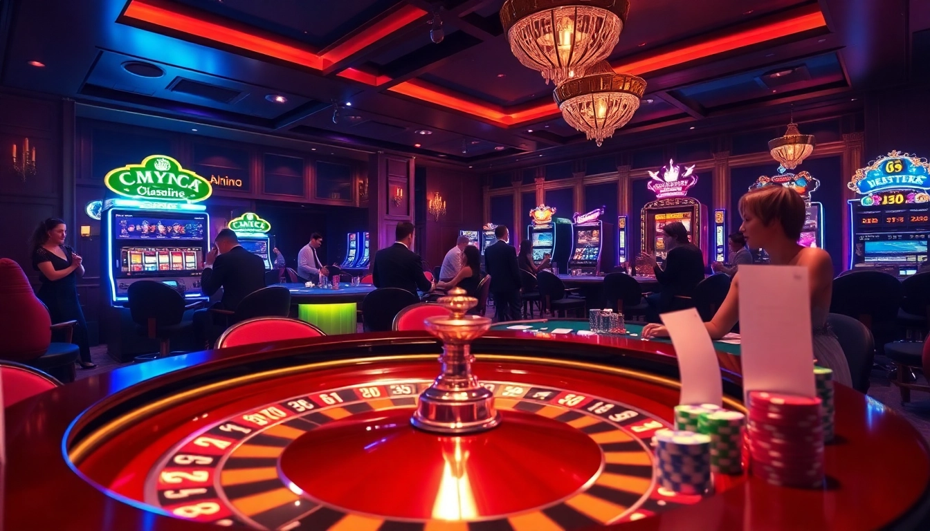 Experience high-stakes action at qh88 casino with poker chips and roulette.