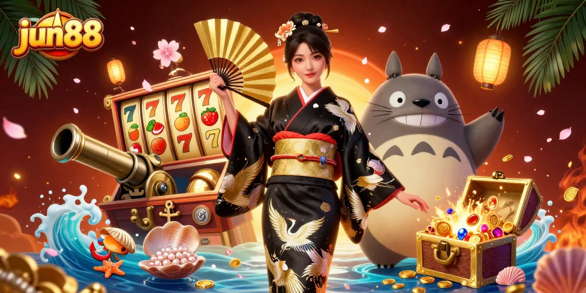 Experience winning strategies at jun88 with vibrant slots and engaging characters in a dynamic casino scene.