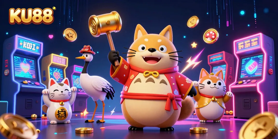 Play thrilling games at KU88 casino with vibrant characters and exciting 3D elements.