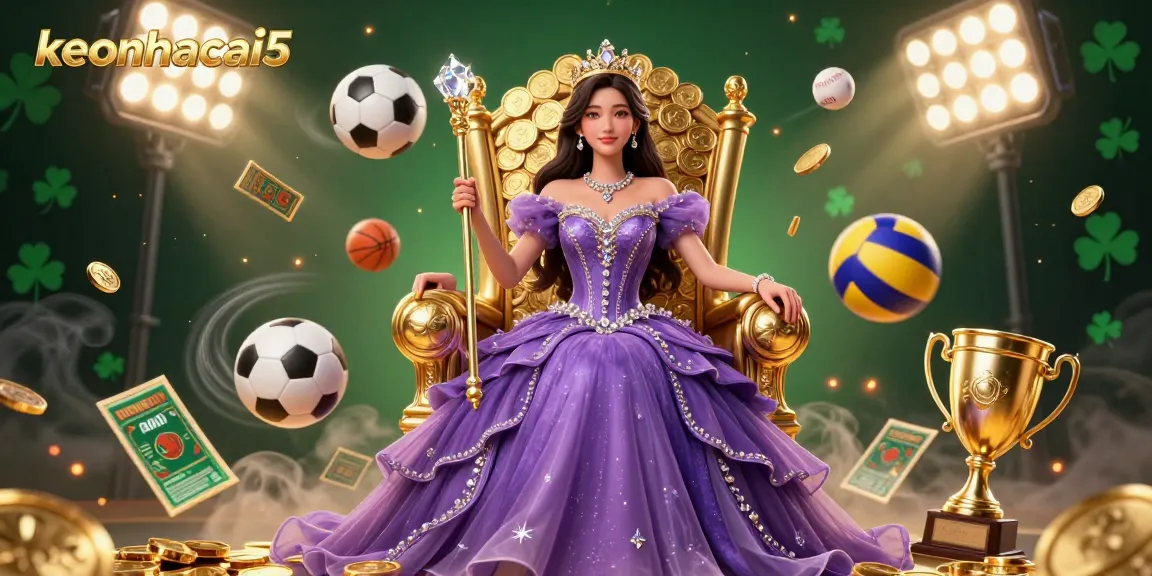 Place bets at keonhacai5 and discover the excitement of dynamic sports betting illustrated with vibrant details.