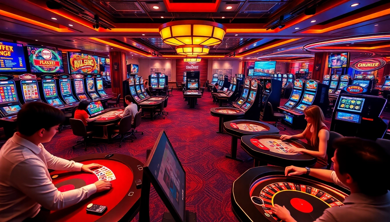 Explore thrilling gaming action at go-88.us.com, featuring vibrant casino games and excited players.