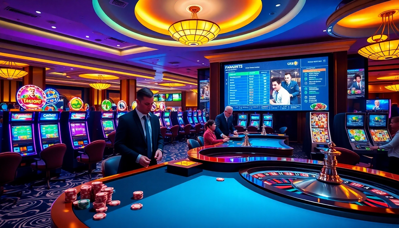 Experience the excitement of gambling at https://g28.tech/ with a vibrant casino setting full of games.
