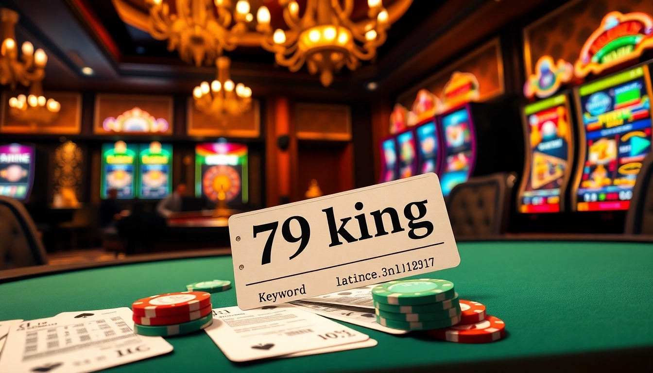 Experience the thrilling environment of 79king casino with vibrant tables, poker chips, and a roulette wheel.