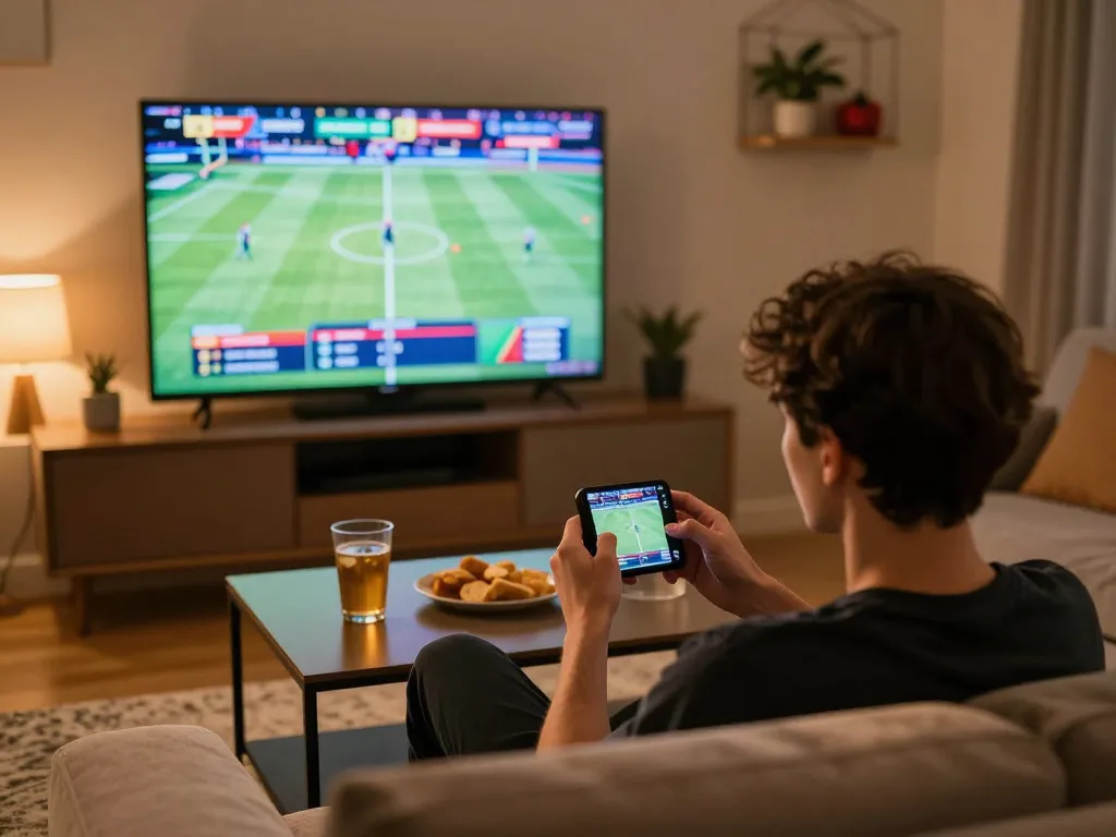 fly88 sports betting excitement from home with live matches on screen