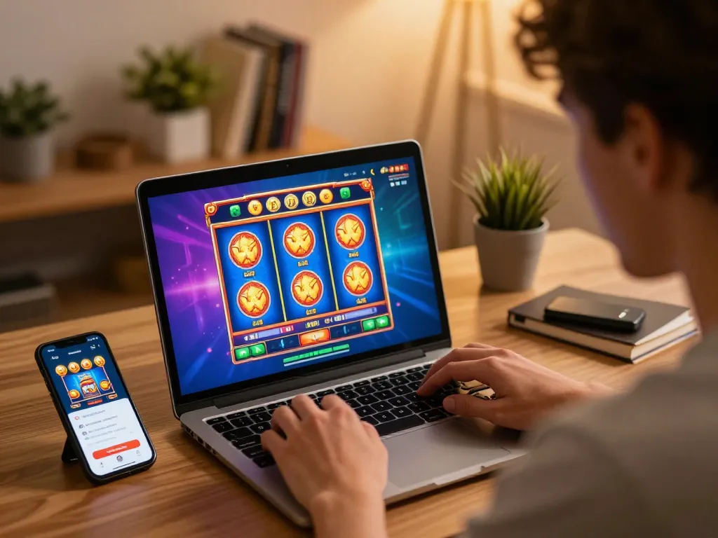 Experience exciting online gaming with 79KING's interactive slot machines in a cozy setup