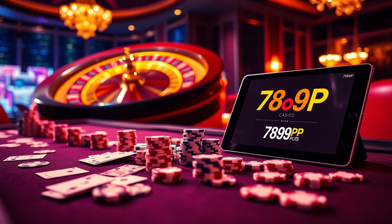 Experience thrilling gameplay at 789P with vibrant casino chips and cards on a dynamic gambling table.