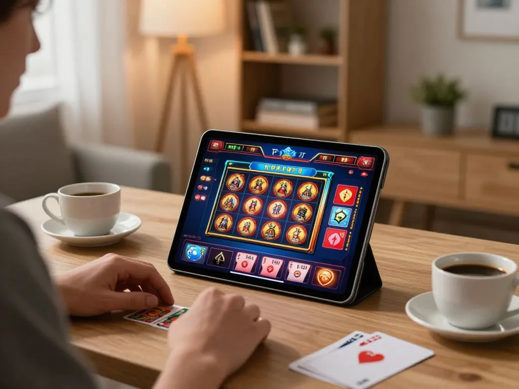 Experience winwin excitement while playing casino games online from a stylish home office.