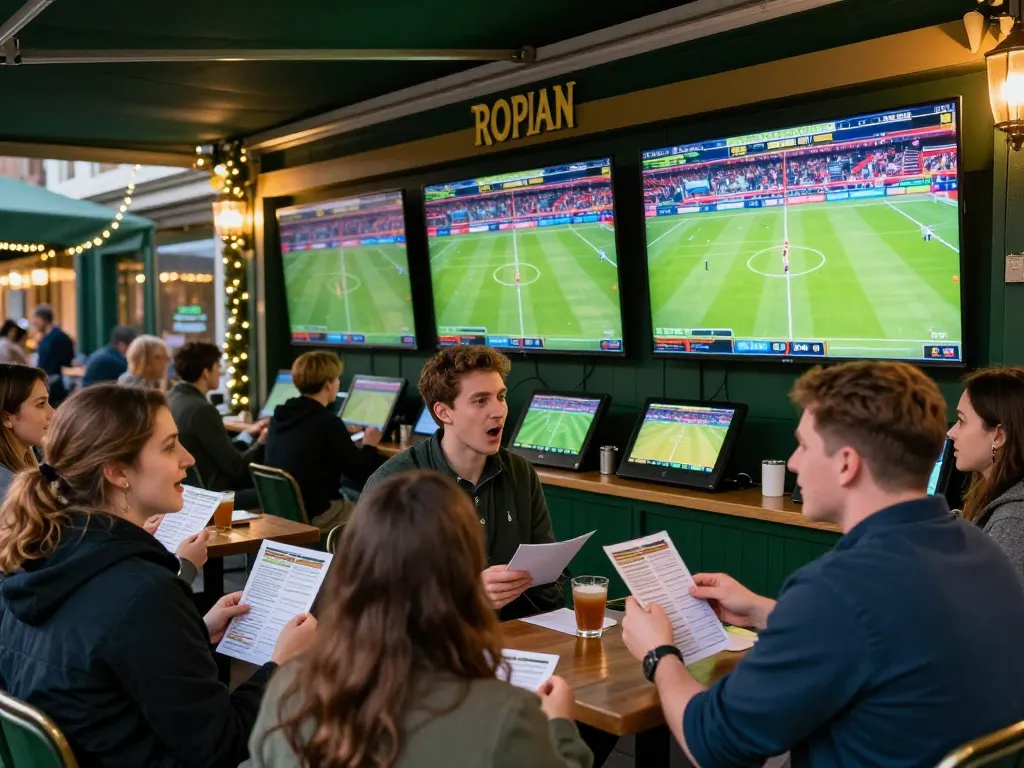 Fans engaging in sports betting at 888top with excitement and strategy.