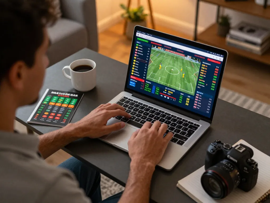 Place bets in real-time on ok365 from a cozy home setup with sports odds displayed.