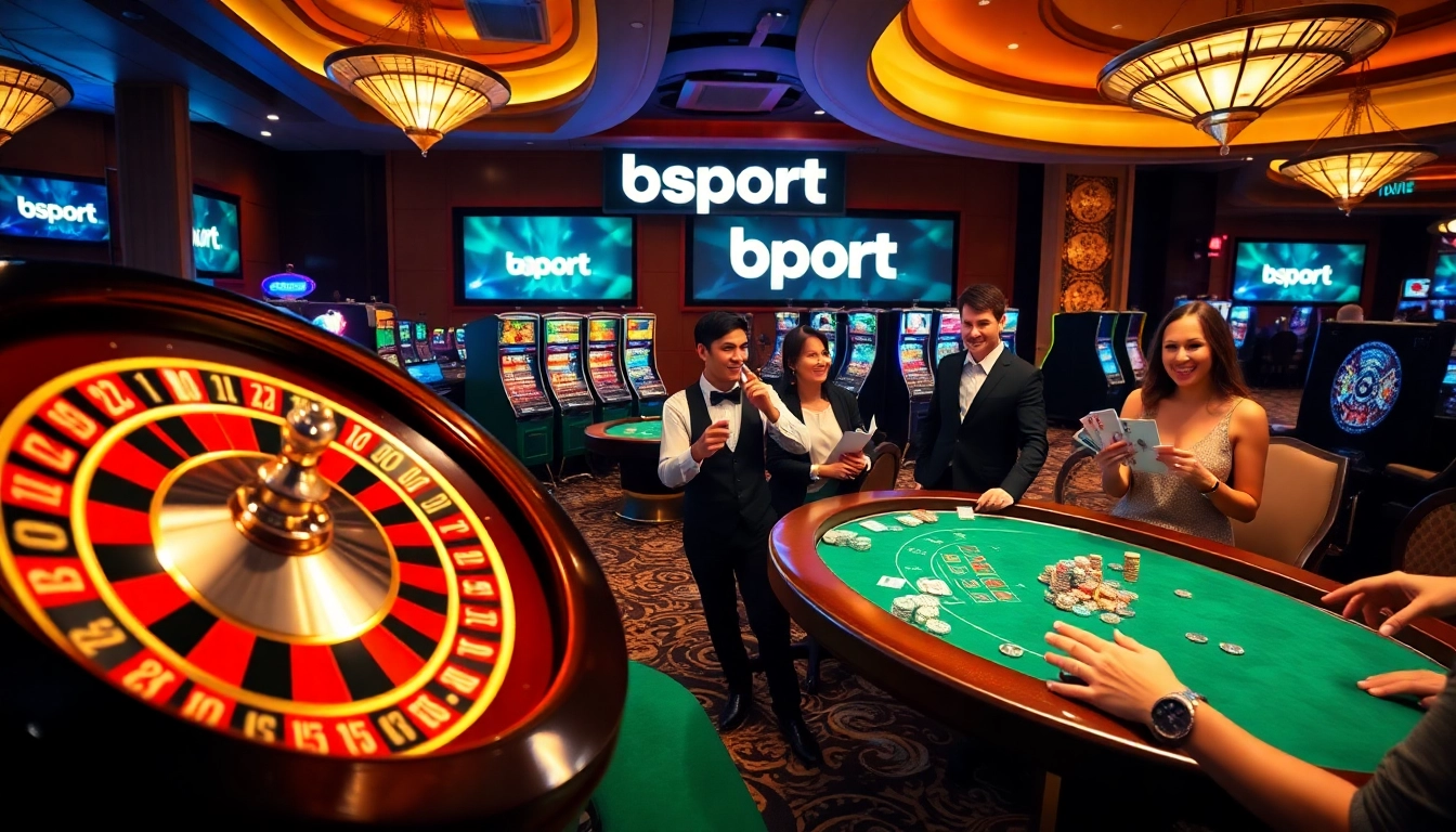 Experience thrilling gameplay at bsport with vibrant casino tables and engaging players in action.