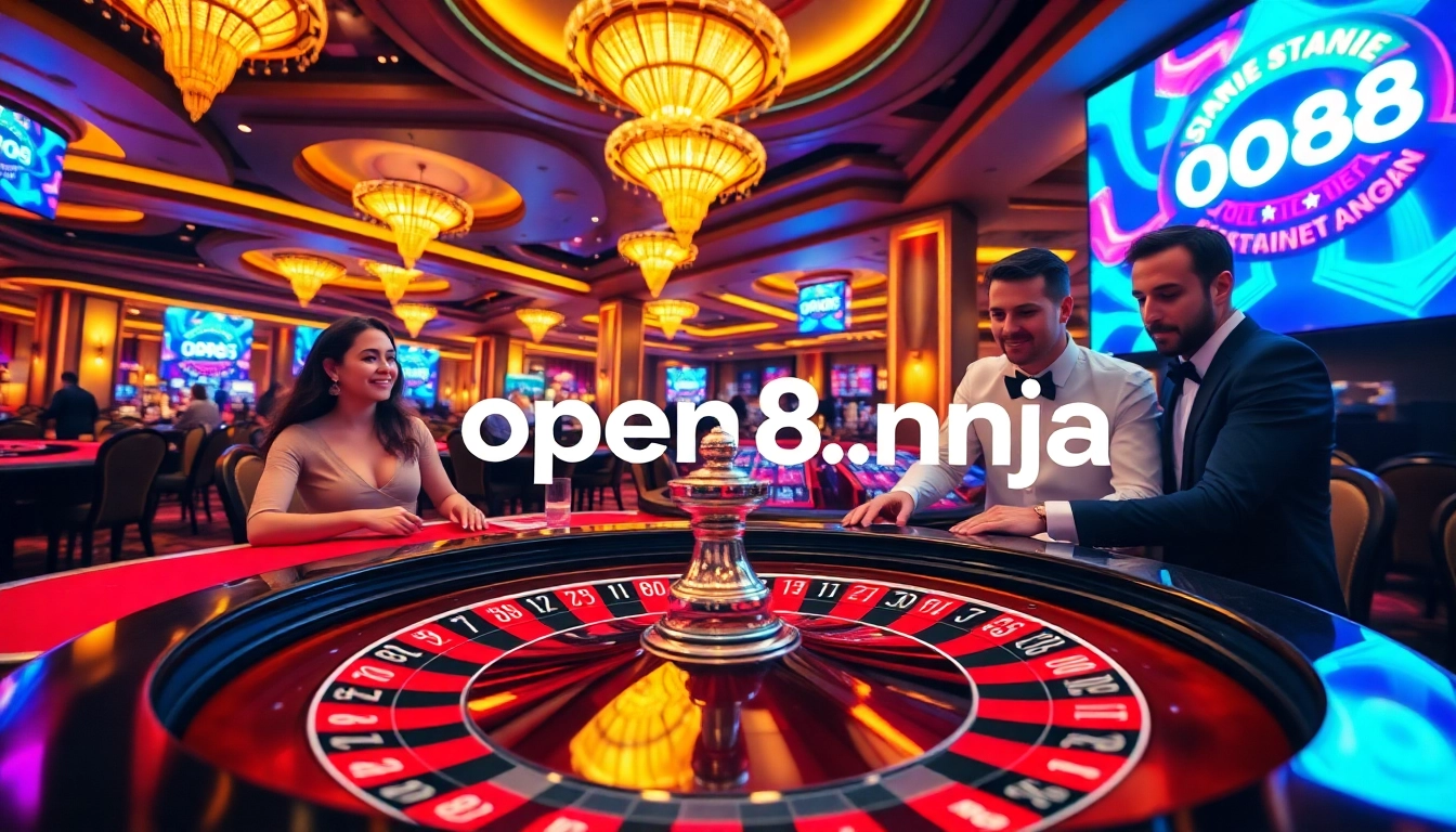 Experience the thrill of gaming with open88.ninja at a luxurious casino table filled with excitement.