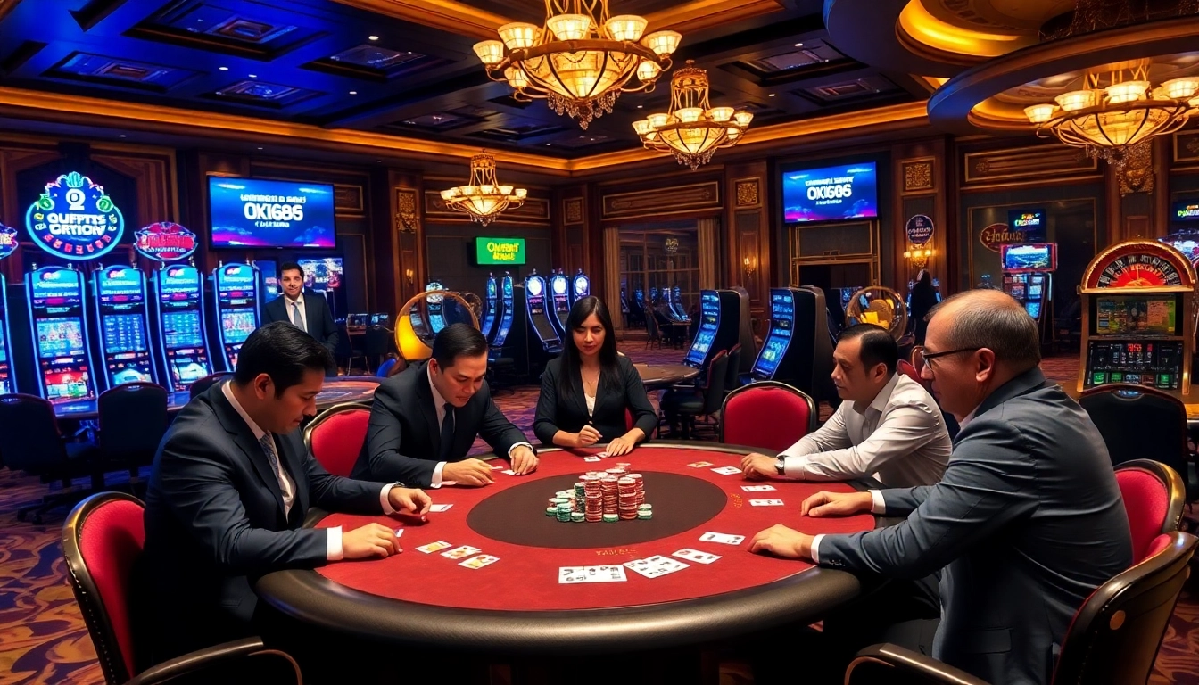 Experience immersive gambling action at https://okwin68.net/ with elegant poker tables and vibrant slot machines.