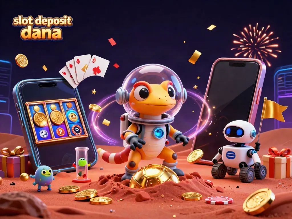Experience the excitement of slot deposit dana with dynamic gaming visuals and alien characters celebrating wins.